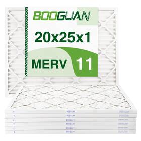 Merv11-20x25x1-6 Booguan 20x25x1 Air Filter Merv 11 Pleated Ac Furnace Filters 6-pack