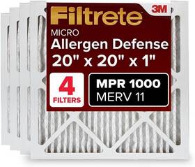 70071247152 Branded 20x20x1 Ac Furnace Air Filter Merv 11 Mpr 1000 Micro Allergen Defense 3-month