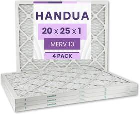 Branded Merv11-20x25x1-4pk 4 Pack 20x25x1 Air Filter Merv 13 Plated Furnace Ac Hvac Replacement