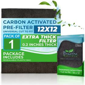 100400121 Breathe Naturally Universal Cut To Fit Carbon Activated Air Filter - Replacement Charcoal Filte