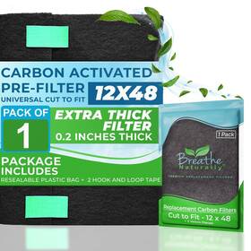 Breathe Naturally 393428010717 Universal Cut To Fit Carbon Activated Air Filter - Filters Pre Carbo
