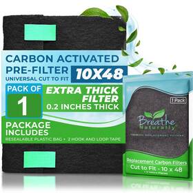 Breathe Naturally 739342810038 Universal Cut To Fit Carbon Activated Air Filter - Filters Pre Carbo