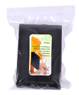 Breathe Naturally 739342810144 Replacement 4-pack Carbon Filter Fits Fellowes Aeramax 90/100 Air Purifier