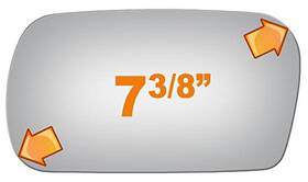 2566 Burco 840591002959 Driver Side Replacement Mirror Glass No Rear Mount Compatible Wi