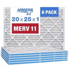 Canopy 192212039487 Aerostar 20x25x1 Merv 11 Furnace-a/c Air Filters 6 Pack