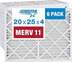 Canopy 192212039654 Aerostar 20x25x4 Merv 11 Furnace Air Filter 6 Pack