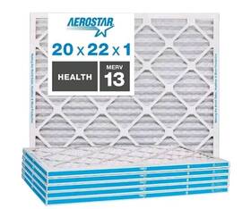 Canopy 192212039968 Aerostar 20x22x1 Merv 13 Furnace Air Filter 6 Pack