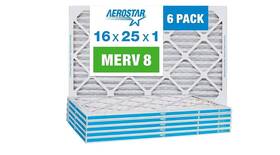 Merv8.011625.12pk.cpy.mkt Canopy Aerostar 16x25x1 Merv 8 Furnace Air Filter 6 Pack