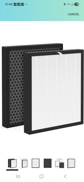 Cfk-xj-3800-2 Cfkreya Hepa Replacement Filter Compatible With Surround Air Intelli-pro Xj-3800 See Dis