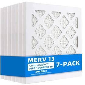 1900 Chenzhit 619988838934 7 Pack 20x30x1 Furnace Air Filters Mpr And Fpr 10 Merv 13 Pleated