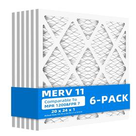 Chenzhit 619988839405 6 Pack 20x24x1 Furnace Air Filters Mpr 1200 And Fpr 7 Merv 11 Pleated F