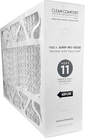 Amp-m1-1056 Clean Comfort 726084169036 Media Air Filter 16x25x5 Merv 11 2-pack