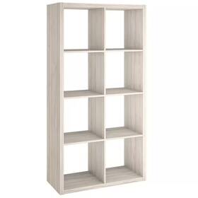 Closetmaid 445011865836 57.95 Inch H X 29.84 W 13.50 D Bleach Walnut Wood Large 8- Cube Organiz