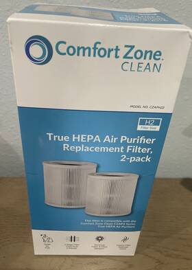 Czaph22 Comfort Zone H2 Hepa Air Purifier Replacement Filter 2-pack