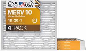 Converting Llc 445020091073 Trufilter 18x20x1 Merv 10 4-pack Ac Furnace Air Filter - Made In Usa Pleated