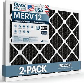 Bn-m12s-20x25x1-2pp Converting Llc Trufilter 20x25x1 Merv 12 Odor Defense 2-pack Ac Furnace Air Filter With Activ