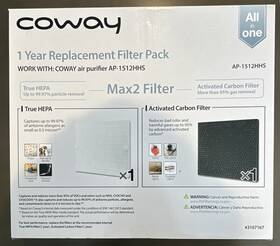 Ap-1512hhs Coway 3107167 Max2 Filter Set True Hepa And Activated Carbon 1 Year 2 Pack