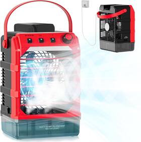 Slfs-redq-1 Crtbelfy Battery Powered Misting Fan Compatible For Milwaukee M18 18v No Or Usb