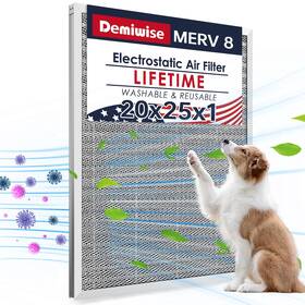 Demiwise 757158200157 Reusable Washable Aluminum Air Filter Merv 8 Rectangular Heavy-duty Compa