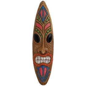 Al18625 Design Toscano Hawaiian Tiki Bar Wall Plaque Ka Hekili Thunder God Tropical 25 Inch H X 6 W