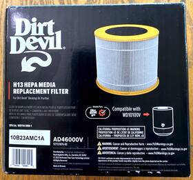 Dirt Devil 046034908905 Genuine Air Purifier Filter Replacement 3-in-1 H13 Hepa Filtration