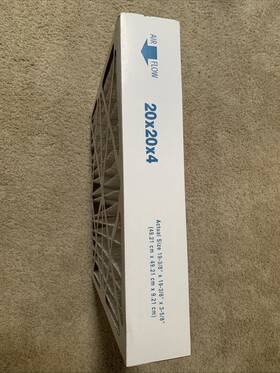 174570 Discount Filters 20x20x4 Actual Size 19-3/8 Inch X 3-5/8 Air Filter Merv 13. Qty 5 Pcs