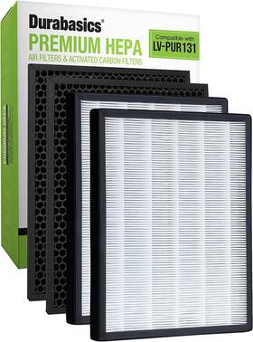 Lv-pur131 Durabasics 445001483415 Replacement Filter 2 Hepa Filters And Activated Carbon Pre Co