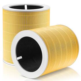 Lyh0006-600 Ecleanfy Levoit Core 600s Compatible 3-in-1 Hepa Filter 2 Pack Yellow