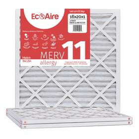 Ecoaire 192212079285 Eco-aire 16x20x1 Merv 11 Pleated Air Filter Box Of 3
