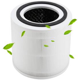 Elevon 810177856818 Air Filter 3-in-1 Hepa For Smoke Pollen Dander Hair Smell High-effici