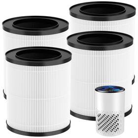 Kj067l Elnuliros 4-pack Replacement Filter For Mooka Air Purifier H13 Hepa Carbon