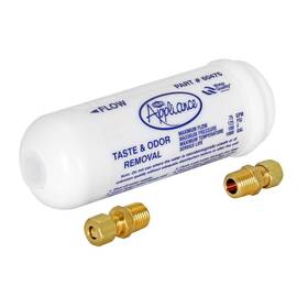 Ez-flo 091712389422 6 Inch In-line Water Filter Brass 1/4 Mip X 7/16 Compression Adapt