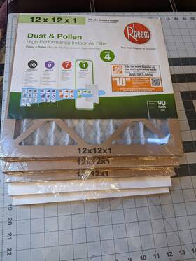 Filter 031949488062 5 Rheem 12x12x1 Air Dust And Pollen New - 3 2 Other