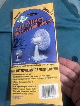 Filter 067297220085 1 Pack Round Fan Shroud For 12-16in Table Top Fans Removes Dust Allergens