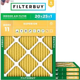 102-499-009 Filter 20 Inch X 25 1 Standard Capacity Merv 11 Multi-pleat Air 4 Pack