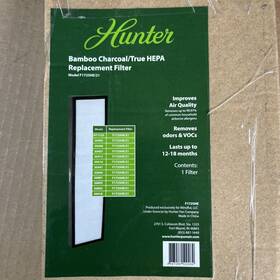 Filter 897088500289 Hunter Genuine True Hepa Replacement Air Purifier
