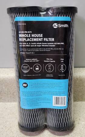 Ao-wh-pre-rcp2 Filter New Ao Smith 2.5 Inch Carbon Whole House Replacement 2pk