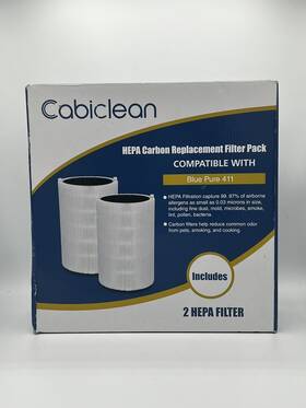 B07wk8kqhc Filter Cabiclean Replacement Blue Pure 411 Air Purifier Particle Carbon 2 Pack