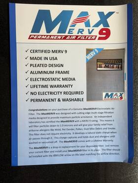Def13211e Filter 21x13x1 Inch Mervmax 9 Permanent Washable Electrostatic Air