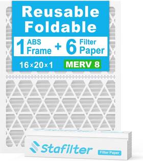 Fk20x16x1a-m8-4 Filter King 20x16x1 Air 4-pack Merv 8 Actual Size 20 X 16 .75 Inch