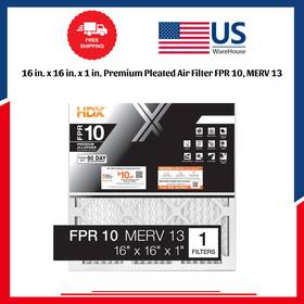 Hdx1p10-011616 Filter 16 Inch X 1 Premium Pleated Air Fpr 10 Merv 13