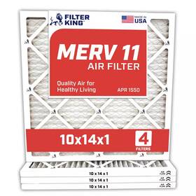 1003682367 Filter King 10x14x1 Air 4-pack Merv 11 Hvac Pleated