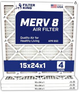 Fk15x24x1a-m8-4 Filter King 15x24x1 Air 4-pack Merv 8 Brand New Half Price