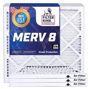 Fk16x25x4-m8-4 Filter King 16x25x4 Air 4-pack Merv 8 Actual Size 15.5 X 24.5 3.75 Inch