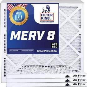 Fk18x22x1-m8-12 Filter King 18x22x1 Pleated Air Synthetic Standard Capacity Merv 8 12pk