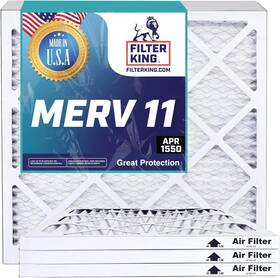Fkfa24x24n-6 Filter King 24x24x1 Air 6-pack Merv 11 Hvac Pleated A/c Furnace