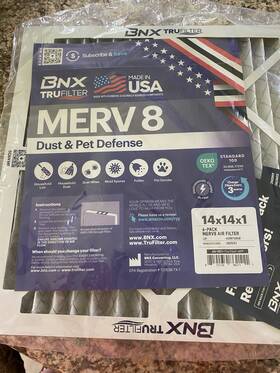Fkfb14x14 Filter King Bnx Tru 14x14x1 Air 5-pack Merv 8