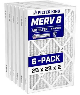 Fkfb20x23x2-4 Filter King 20x23x2 Air Merv 8 6-pack Dust And Allergy Control Ac Furna