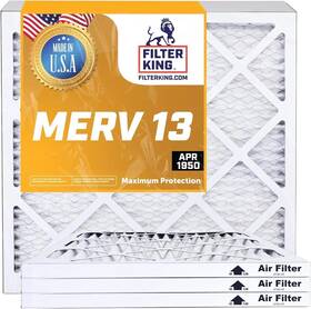 Fkfd16x16-6 Filter King 16x16x1 Air 6-pack Merv 13 Actual Size 15.75 X .75 Inch