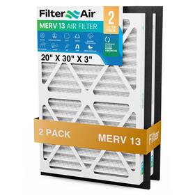 Filter X Air 198715556254 20x30x3 Merv 13 Pleated Filters With Black Sealing Gasket 2pcs Replac